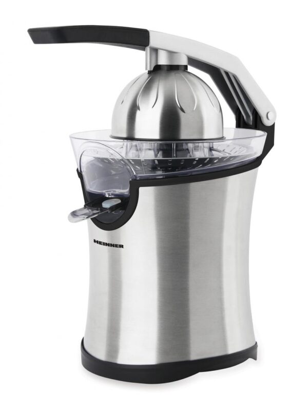 STORCATOR DE CITRICE HEINNER AREN HCP-160SS, Putere 160W, 2 conuri, Filtru inox, Maner cu aluminiu turnat, Inox - imagine 4