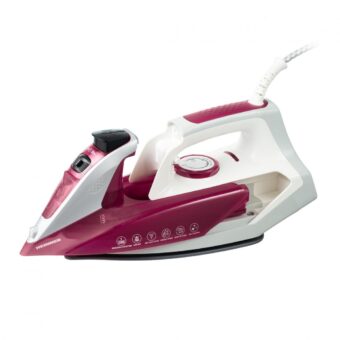 FIER DE CALCAT HEINNER HSI-2200PP, Putere 2000-2400W, Rezervor apa detasabil 190ml, Talpa cu invelis ceramic, Anti-picurare, Mov