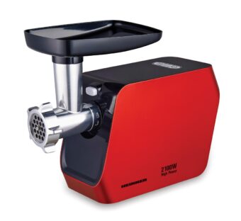MASINA DE TOCAT HEINNER MG-2100RD, Putere 2100W, 1.8kg/min, Accesoriu rosii, Accesorii carnati, Cutit inox, 3 site taiere, Rosu