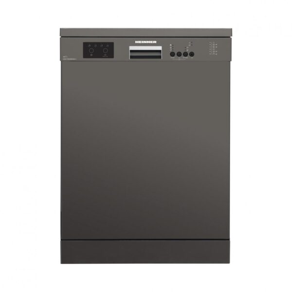 MASINA DE SPALAT VASE HEINNER HDW-FS6006DGE++, Clasa E, 12 Seturi, Latime 60cm, 6 programe, Half load, Aquastop, Antracit