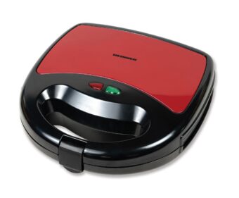 SANDWICH MAKER HEINNER GARNET 750 SM-K750BKRX, Putere 750W, Plite fixe, Capacitate: 2 sandwich-uri, Negru/Rosu