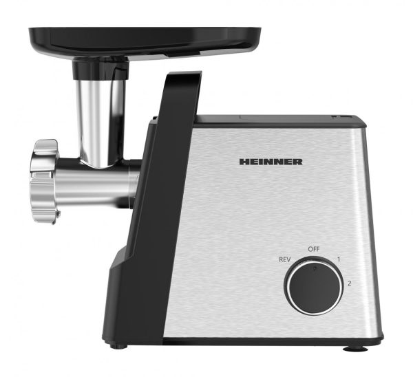 MASINA DE TOCAT HEINNER MEATMASTER HMG-2100SS3, Putere 2100W, 2 viteze,, Cutit inox, Accesoriu Rosii, Kibbe, Carnati, Negru/Inox - imagine 3