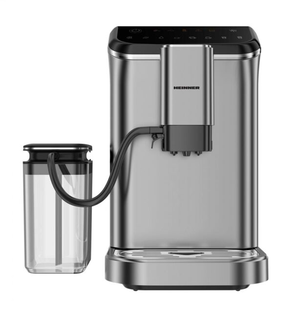 ESPRESSOR AUTOMAT HEINNER GENESIS HEMA-D20DGREY, 1350W, 20Bar, Recipient lapte, Capacitate rezervor apa 1.5L, Gri - imagine 4