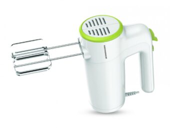 MIXER DE MANA HEINNER HM-300GR, Putere 300W, 6 viteze+turbo, 2 seturi accesorii inox, alb/verde