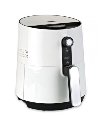 FRITEUZA CU AER CALD HEINNER HAF-1300WH, Putere 1300W, Capacitate vas 3.6L, Capacitate cos 2.6L, Termostat reglabil 0-200˚C, Alb