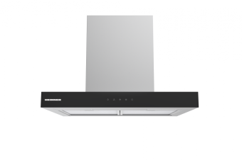 HOTA DECORATIVA HEINNER HDCH-MD60TIX, Putere 60cm, Putere absorbtie 800m³/h, 4 trepte de viteza, Lumina LED, 2 filtre aluminiu, Control Touch, Senzor miscare, Inox/Sticla neagra
