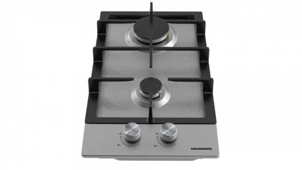 PLITA INCORPORABILA HEINNER HBH-M302FIX, Gaz, 2 arzatoare, Latime 30cm, Gratar fonta, Aprindere electrica, Inox - imagine 3