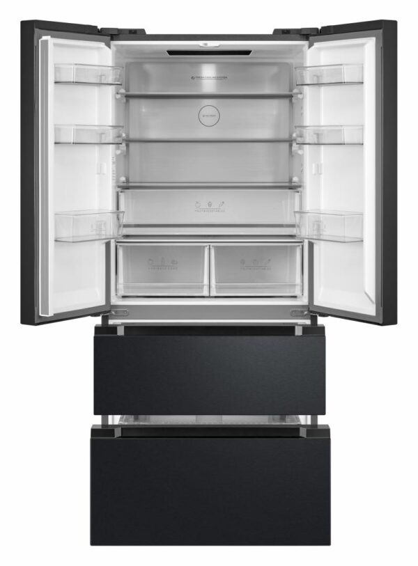 COMBINA FRIGORIFICA FRENCH DOOR HEINNER HCFD-M516INVHDXE++, Clasa E, 516L, No Frost, Compresor Inverter, Display LED cu Touch, H 190cm, Inox antracit - imagine 2