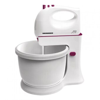MIXER CU BOL HEINNER CHARM HMB-350BG, Putere 300W, 5 viteze + turbo, Alb/Visiniu
