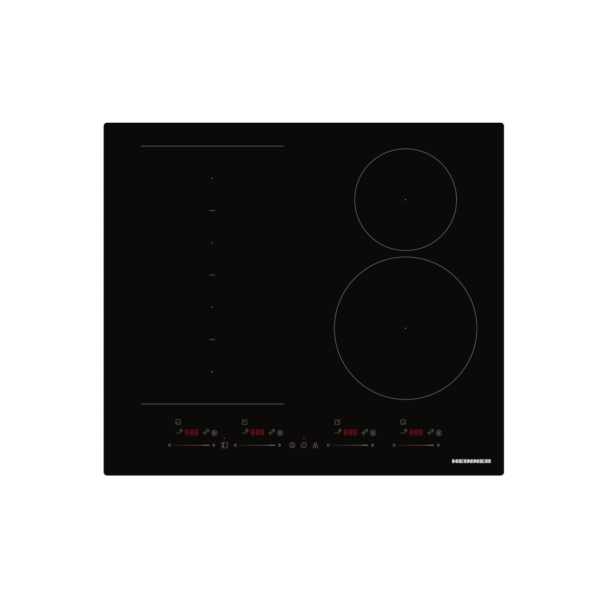 PLITA INCORPORABILA HEINNER HBHI-M4ZB1FXSMTC, Inductie, 4 zone de gatit, Latime 60cm, Bridge, Boost, Slim, Control Touch, Timer, Sticla neagra