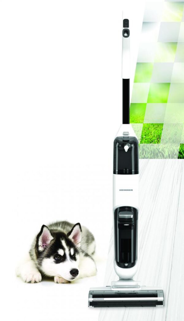 ASPIRATOR VERTICAL CU FUNCTIE MOP 3 in 1 HEINNER ONE4FLOOR, Putere 180W, 2 viteze, Autonomie 35min, 2 recipiente apa (curata/colectare), Alb - imagine 2