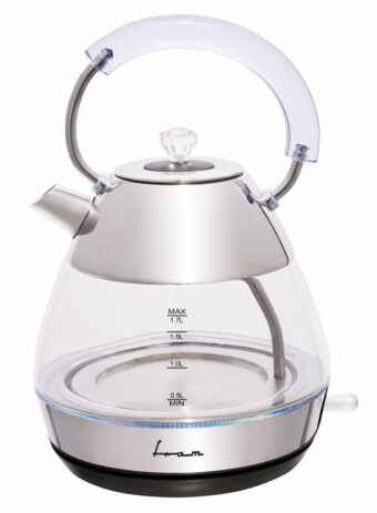 RESIGILAT - FIERBATOR ELECTRIC FRAM FEK-2200GX, 2200W, Capacitate 1.7L, Corp din sticla, Sticla/Inox