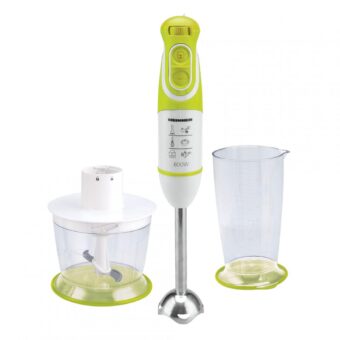 BLENDER DE MANA HEINNER CHARM HB-600GR, Putere 600W, 5 viteze, Functie Turbo, Tel, Tocator, Alb/Verde