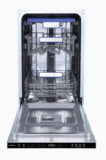 MASINA DE SPALAT VASE INCORPORABILA HEINNER HDW-BIM45710AD+++, Clasa D, 10 seturi, Latime 45cm, 7 programe, Display LED, Auto-door opening, Aquastop,