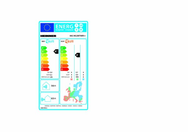 APARAT DE AER CONDITIONAT HEINNER HAC-HS12KITWIFI++, Clasa A++, WIFI, Kit instalare inclus 3m, Functie iFeel, Alb - imagine 5