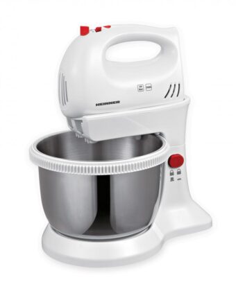 MIXER CU BOL HEINNER HMBR-300W, Bol Rotativ Inox, 300W, 3.4L, 5 Viteze + turbo, Alb
