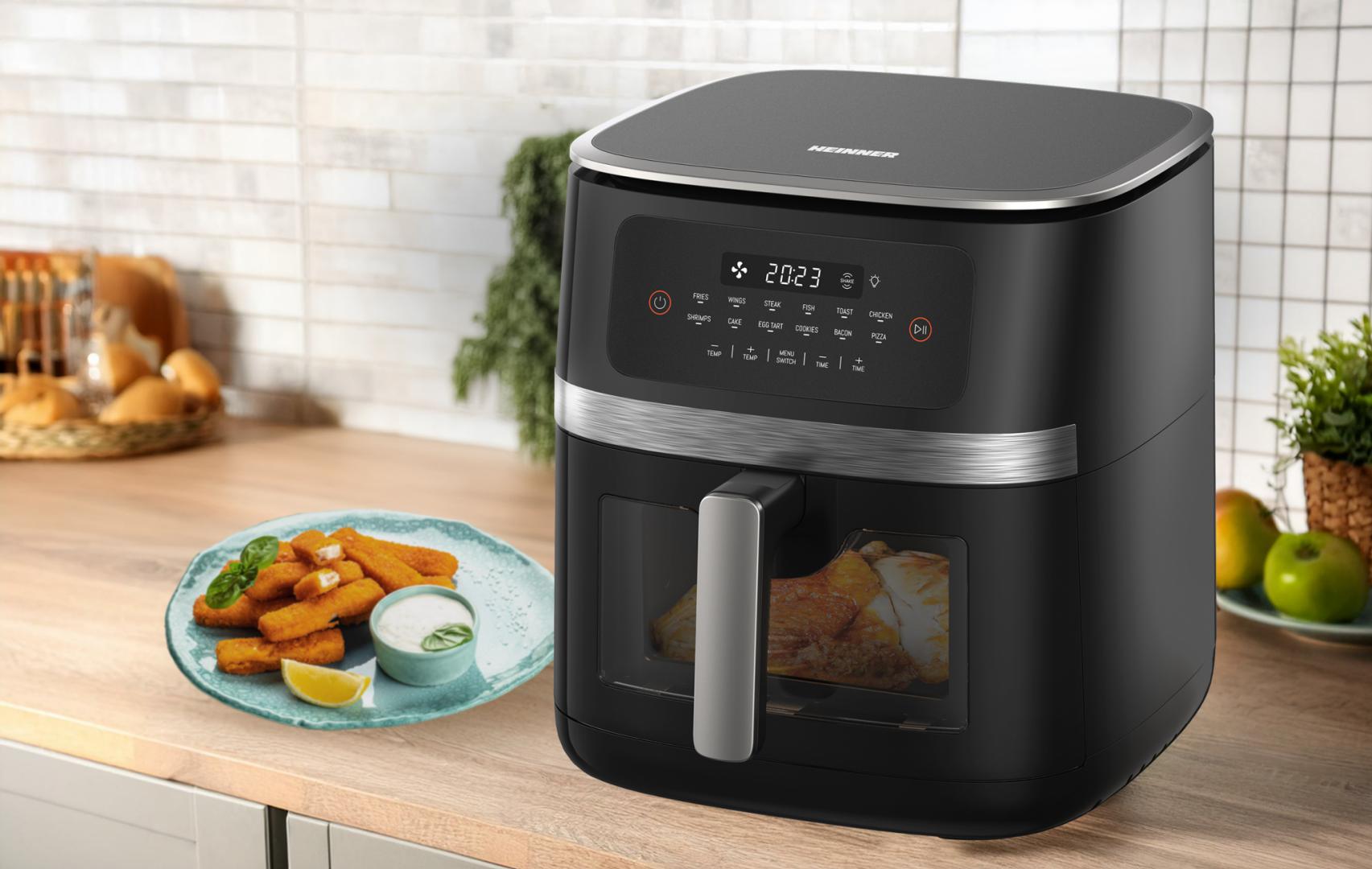 FRITEUZA AER CALD HEINNER EFFECTHEAT FUSION HAF-C7DH20BK, Putere 2000W, Capacitate 7L, Control digital, 12 programe, Negru - imagine 6