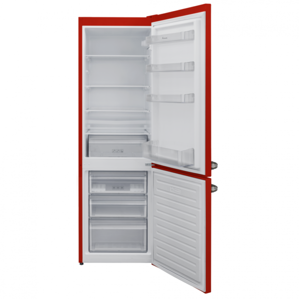 COMBINA FRIGORIFICA FRAM FC-VRL2681RDE++, Clasa E, 268L, Less Frost, Iluminare LED, Control mecanic, H 170cm, Rosu - imagine 2