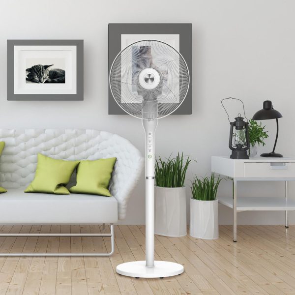 VENTILATOR CU PICIOR HEINNER HSF-L360WH, Putere 65W, Inaltime ajustabila, Control digital, Telecomanda, 3 trepte de viteza, Alb - imagine 6