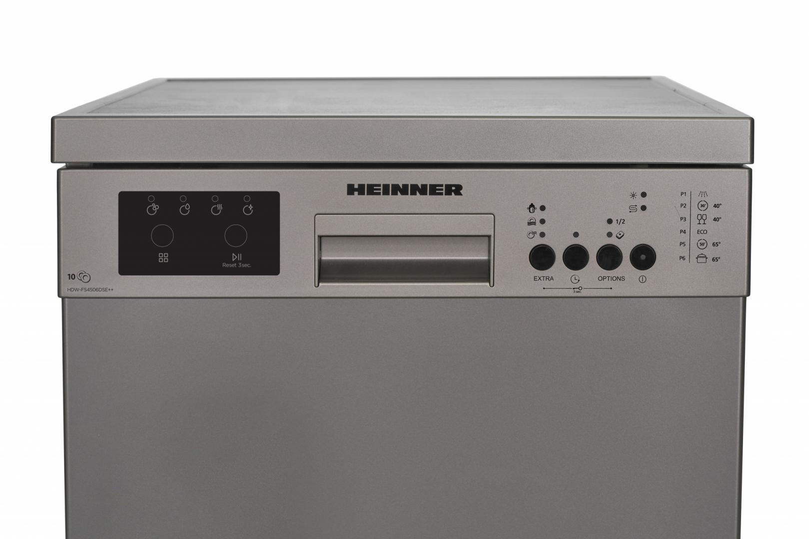 MASINA DE SPALAT VASE HEINNER HDW-FS4506DSE++, Clasa E, 10 Seturi, Latime 45cm, 6 programe, Half load, Aquastop, Antracit - imagine 4