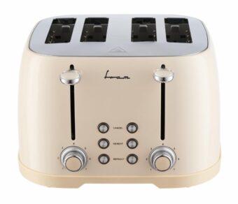 PRAJITOR DE PAINE FRAM FTP-800CR, Putere 1600W, Capacitate 4 felii, 6 nivele de rumenire, Crem