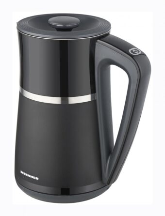 FIERBATOR ELECTRIC DIGITAL HEINNER HEK-D22002WBK, 1850-2200W, Capacitate 1.7L, Afisaj LCD, Comanda electronica, 5 trepte de temperatura, Negru