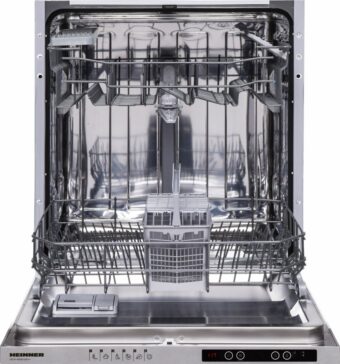 MASINA DE SPALAT VASE INCORPORABILA HEINNER HDW-BI6614IE++, Clasa E, 14 seturi, Latime 60cm, 6 programe, Display LED, Aquastop, Pornire programata, Alb