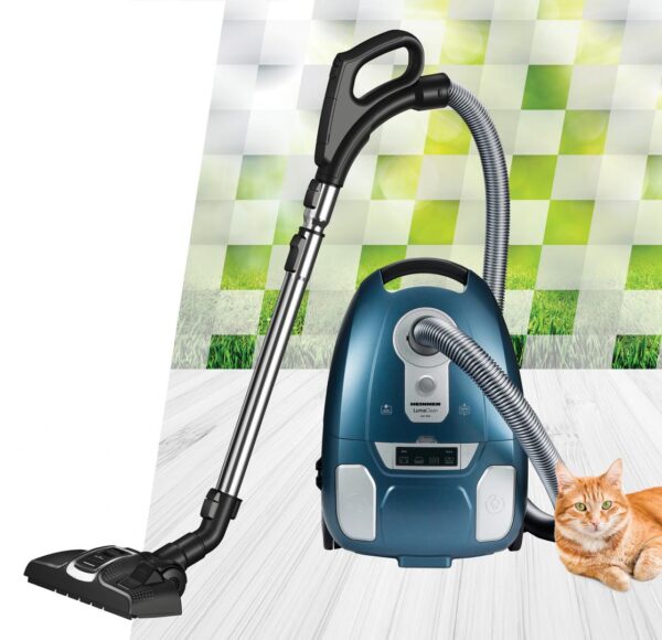 ASPIRATOR CU SAC HEINNER HVC-MLED700BL, Putere 700W, Putere aspirare 180W, Display LED, Telecomanda pe maner, Sac textil: 3.5L, Tub telescopic metalic, Albastru - imagine 2
