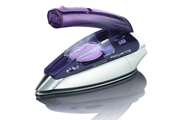 FIER DE CALCAT PORTABIL ROWENTA FIRST CLASS DA1511F1, Putere 1000W, Talpa Inox Microsteam 200, 45g/min, Rezervor 70ml, Cablu de alimentare 2m, Alb/Violet
