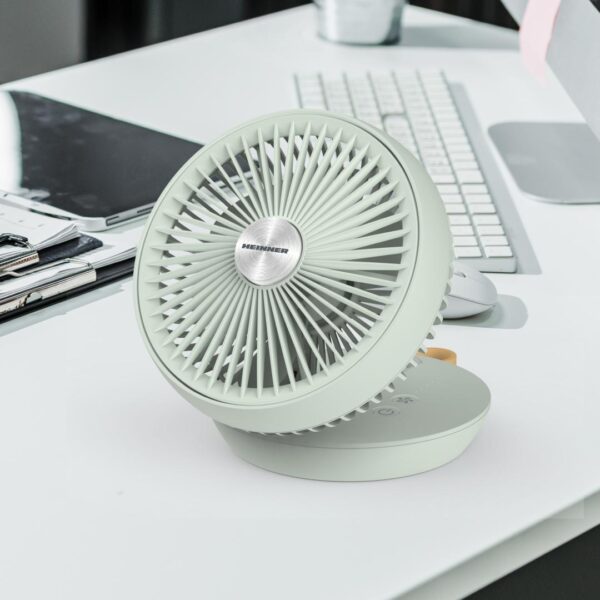 VENTILATOR PLIABIL REINCARCABIL HEINNER HMF-LC4000GR, Putere 5W, 4 trepte viteza, 4000mAh, Autonomie 15h, Control digital, Verde - imagine 5