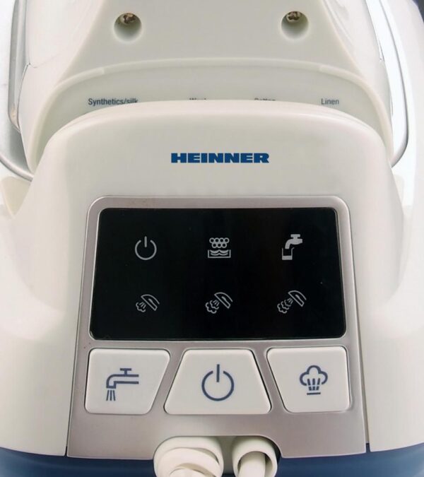 STATIE DE CALCAT HEINNER HIS-D2403BL, Putere 2400W (1600W boiler + 800W fier), Presiune 3.5 bar, Capacitate 1.2L, Abur ajustabil, Alb/Albastru - imagine 2