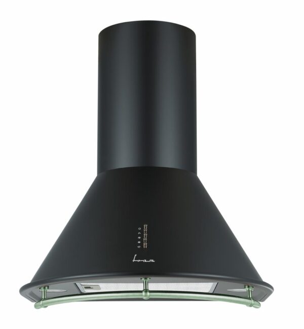 HOTA DECORATIVA FRAM FDH-660HRBK, Clasa B, Latime 60cm, Putere de absorbtie 589 m3/h, Iluminare LED, Negru