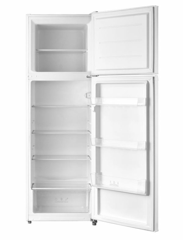 FRIGIDER CU DOUA USI HEINNER HF-M294E++, Clasa E, 294L, Termostat Ajustabil, Lumina LED, Rafturi de sticla, Alb - imagine 2