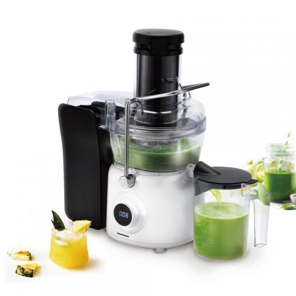 STORCATOR DE FRUCTE HEINNER PEARLWHITE HSF-K1000DCWP, Putere 1000W, Motor DC, Viteza variabila, Recipient pulpa 1L, Filtru inox, Alb perlat - imagine 2