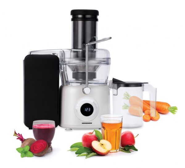STORCATOR DE FRUCTE HEINNER PEARLWHITE HSF-K1000DCWP, Putere 1000W, Motor DC, Viteza variabila, Recipient pulpa 1L, Filtru inox, Alb perlat - imagine 3