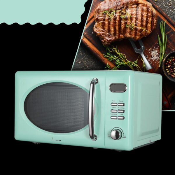 CUPTOR CU MICROUNDE FRAM FMW-20DGGR, Putere 700W, Capacitate 20L, Digital, Grill 800W, 5 Nivele de putere, Functie decongelare, Verde - imagine 2