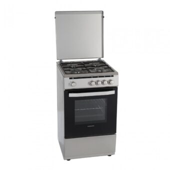 ARAGAZ GAZ HEINNER HFSC-V50SL, 4 arzatoare, Gaz, Latime 50cm, Dispozitiv de siguranta plita/cuptor, Silver