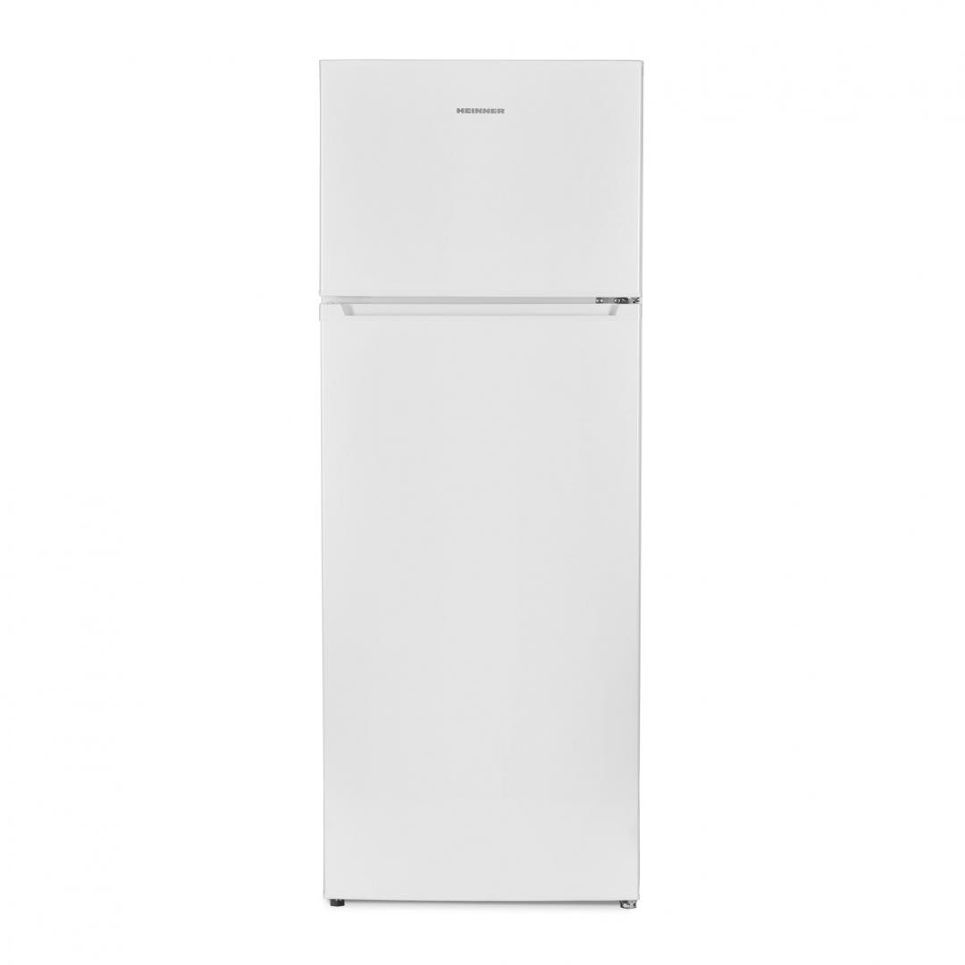 RESIGILAT - FRIGIDER CU DOUA USI HEINNER HF-V213E++, Clasa E, 213L,Control mecanic, Termostat ajustabil, Iluminare LED, Alb