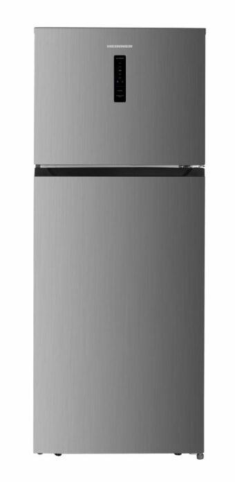 FRIGIDER CU DOUA USI HEINNER HF-HM415NFSE++, Clasa E, 415L, Full No Frost, Compresor Dual Inverter, Display, H 178cm, Argintiu