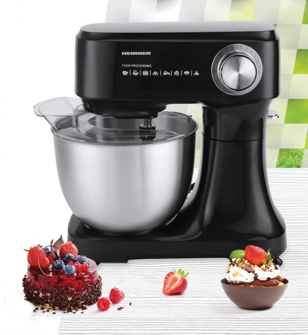 MIXER PLANETAR HEINNER HPM-D750BK, Putere 600W, Bol 3.5L, 12 viteze, Negru - imagine 2