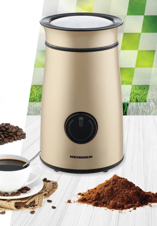 Rasnita electrica HEINNER HCG-150IXGD, putere 150W, capacitate 50G, auriu sidefat - imagine 3