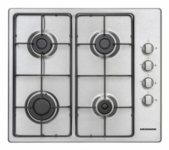 PLITA INCORPORABILA HEINNER HBH-V4IEIX, Gaz, 4 arzatoare, Latime 58cm, Aprindere electrica integrata, Control lateral, Inox