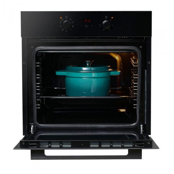 CUPTOR INCORPORABIL HEINNER HBO-V659GCDRC-GBK, Clasa A, 69L, 9 functii, Multifunctional, Grill, Ventilatie, Timer, Display touch, Perete catalitic, Sticla neagra - imagine 3