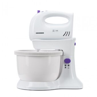 MIXER CU BOL HEINNER HMB-350UV, 300W, 5 viteze + turbo, Alb/Ultraviolet