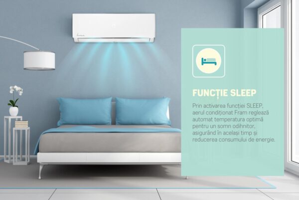 APARAT DE AER CONDITIONAT FRAM ACF-HS18KITWIFI++, Clasa A++, 18000BTU, Kit instalare inclus 3m, Control WIFI, Functie iFeel, Alb - imagine 11