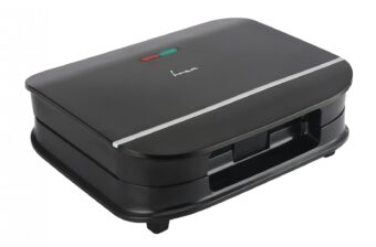 SANDWICH MAKER FRAM FSM-700BK, Putere 700W, capacitate 2 sandwich-uri, Placi fixe cu invelis antiaderent, Design depozitare verticala, Negru