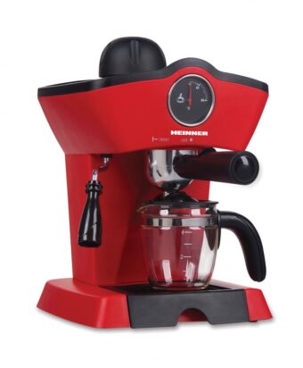 ESPRESSOR HEINNER HEM-200RD, 800W, 3.5Bar, filtru inox, 250ml, Rosu