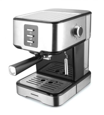 RESIGILAT - ESPRESSOR HEINNER HEM-850IXBK, 850W, 15bar, rezervor detasabil 1.5L, filtru dublu din inox, Negru/Inox