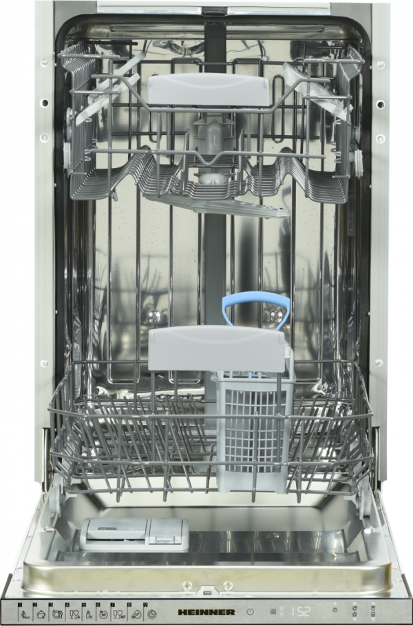 MASINA DE SPALAT VASE INCORPORABILA HEINNER HDW-BI4592TE++, Clasa E, Latime 45cm, Capacitate10 Seturi, 9 programe, Half load, Buzzer Final Program, Aquastop, Alb - imagine 3