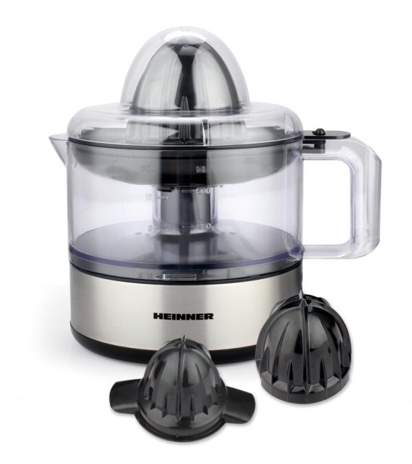 STORCATOR CITRICE HEINNER C300SS, Putere 30W, Capacitate 500ml, 2 conuri, Filtru dublu, Decoratii inox - imagine 2
